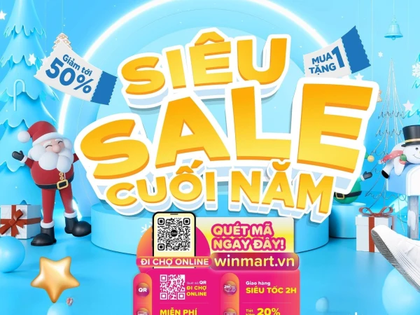 Winmart siêu sale cuối năm, giảm tới 50%