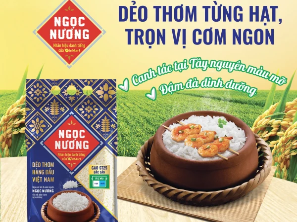 GẠO NGỌC NƯƠNG ST25 ĐẶC SẢN - DẺO THƠM TỪNG HẠT, TRỌN VỊ CƠM NGON