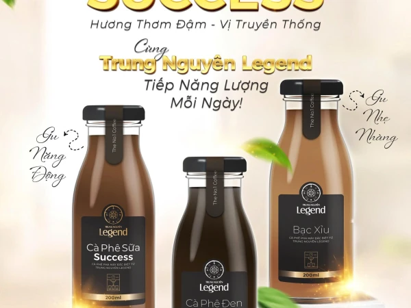 BỘ SƯU TẬP CÀ PHÊ CHAI SUCCESS THÊM NĂNG LƯỢNG – TIỆN LỢI HƠN