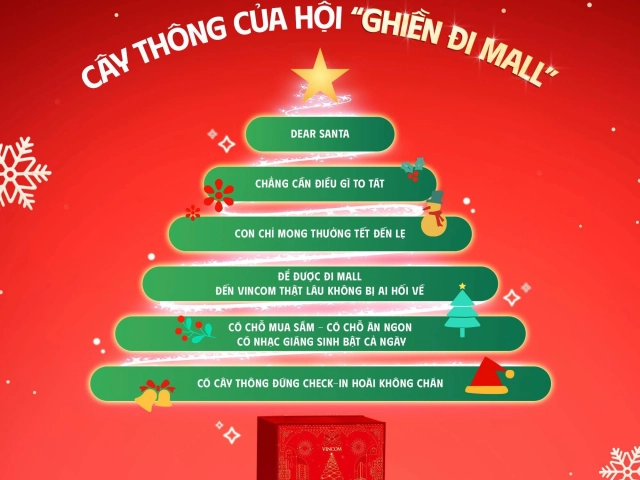 CÂY THÔNG PHIÊN BẢN ĐẶC BIỆT CỦA HỘI “GHIỀN ĐI MALL”
