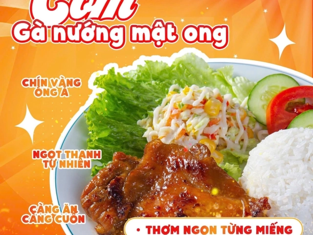 CƠM GÀ NƯỚNG MẬT ONG – THƠM NGỌT TỪNG MIẾNG