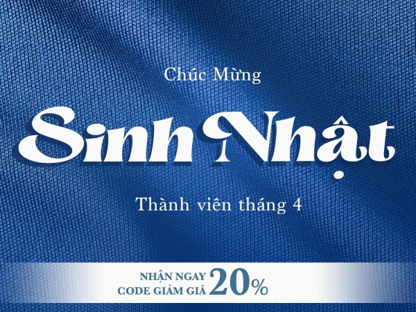 Ninomaxx Concept xin dành tặng 𝐂𝐨𝐝𝐞 giảm giá 𝟮𝟬% cho các thành viên sinh nhật trong tháng 4!