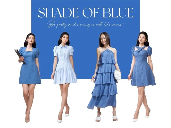 JM DRESS-Tổng hợp thiết kế xanh blue cho Quý cô tinh tế