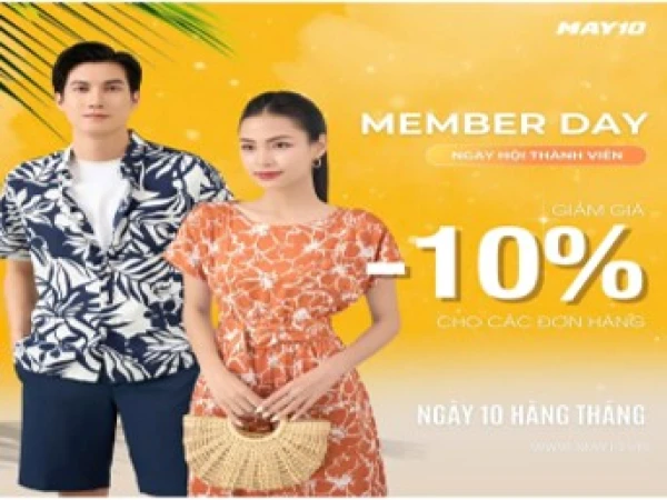 NGÀY HỘI THÀNH VIÊN - THÊM ƯU ĐÃI HOT | 𝐆𝐈𝐀̉𝐌 𝐓𝐇𝐄̂𝐌 𝟏𝟎% 𝐓𝐎̂̉𝐍𝐆 𝐇𝐎́𝐀 Đ𝐎̛𝐍