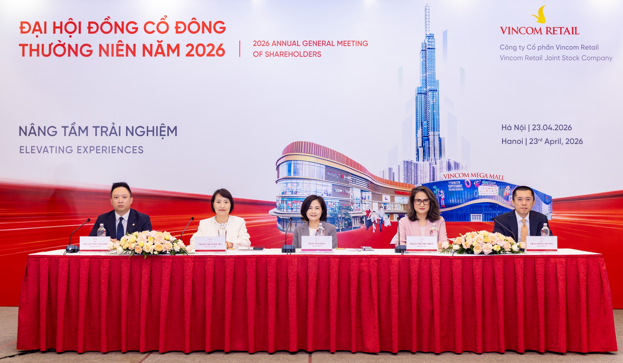 Đại hội đồng cổ đông Công ty CP Vincom Retail diễn ra sáng 23/4. Ảnh: Vincom Retail