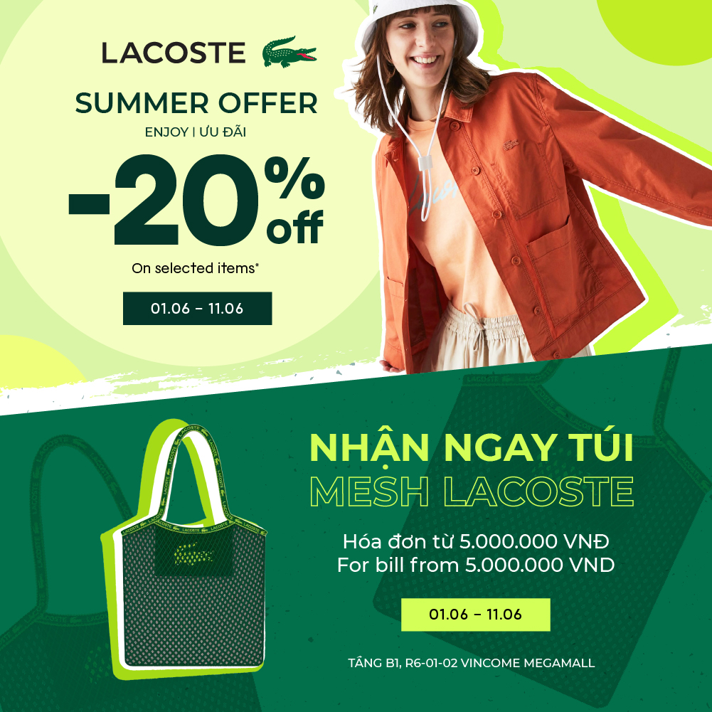 Lacoste megamall clearance sale