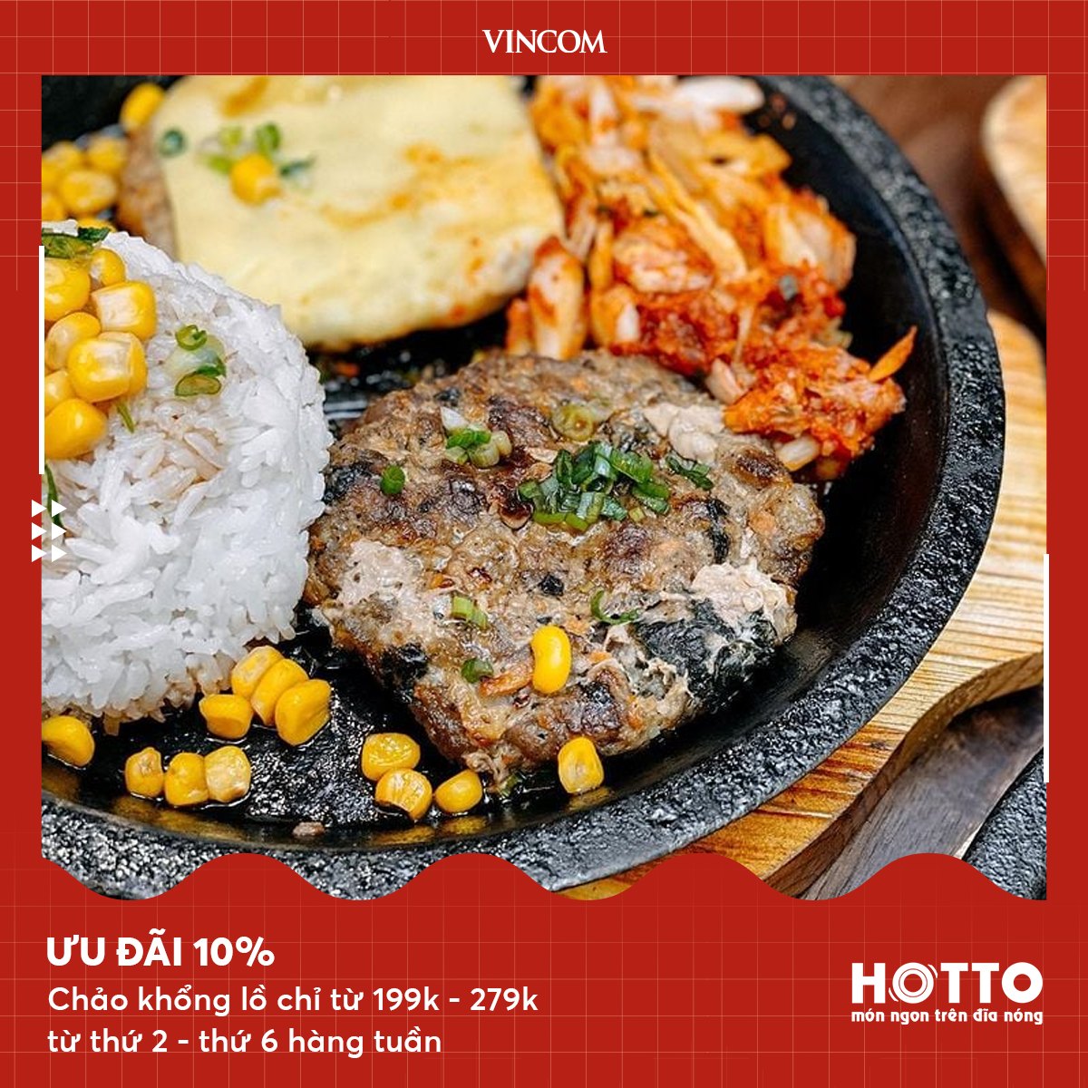 Ưu đãi lên đến 10% khi dùng bữa tại Hotto