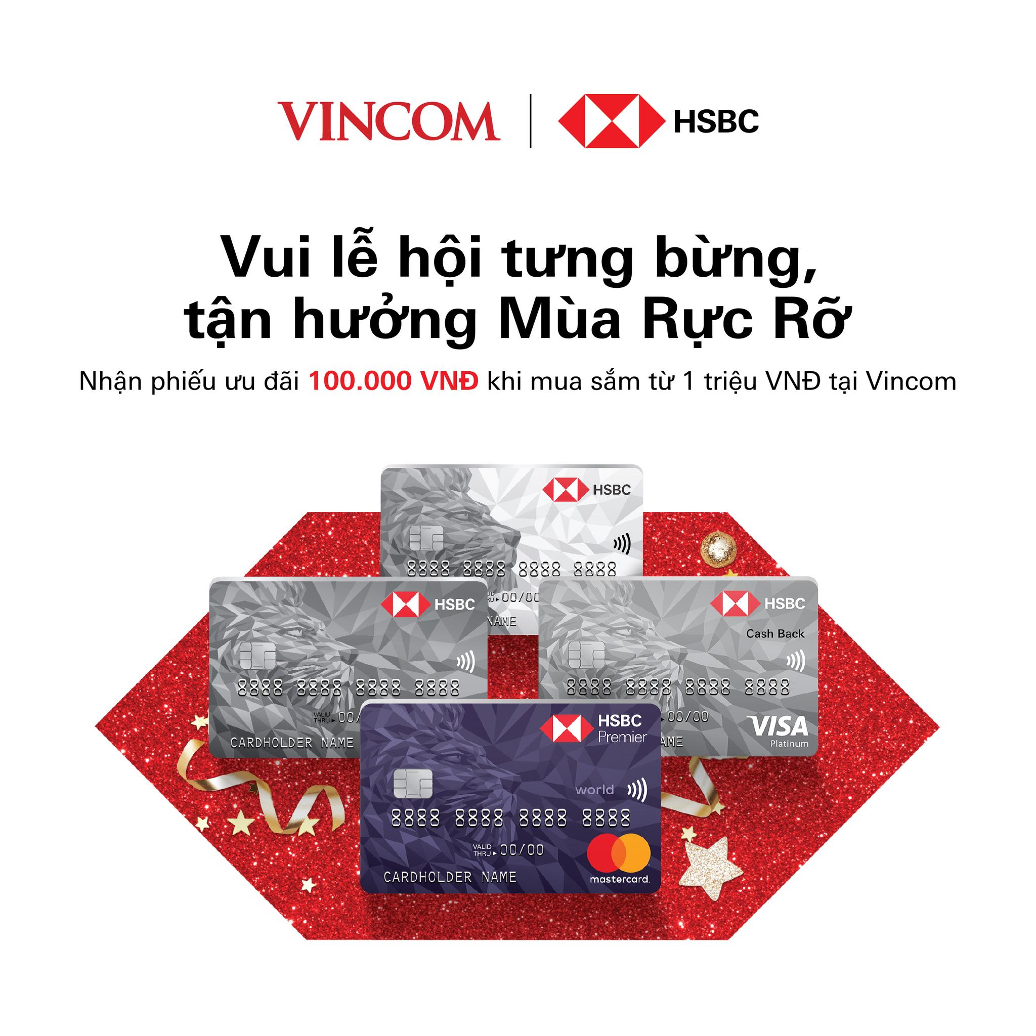 Mở thẻ HSBC nhận quà cùng Vincom