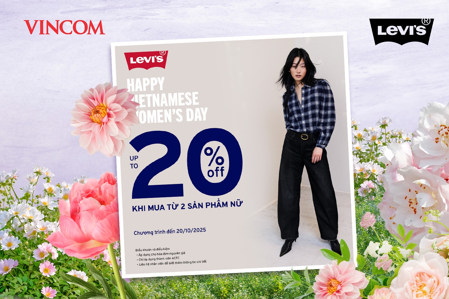 Có thể là hình ảnh về văn bản cho biết 'VINCOM SKECHERS Vietnam Women's Day MUA 2 GIẢM 10% CHO( CÁC SẢN PHÁM WOMEN, KID. PHỤ KIỆN BUY GET 10% OFF FOR WOMEN. KID. ACCESSORIES p 16.10- 20.10.2025 unge hasà sáng hầm ดพกรู nguyễn Lianhệ Apphad ui-priced ibami- Contact ህወ thêm d0 ahàng bl aftt for