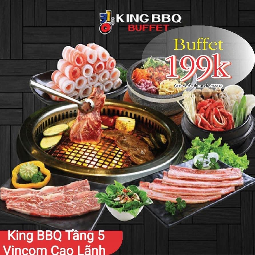 KING BBQ Đã chính thức áp dụng menu 199k cho HSSV