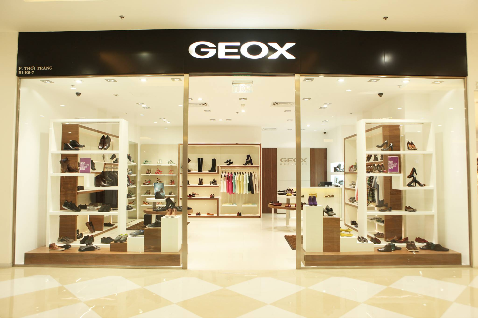 Hệ thống cửa hàng Geox tại Vincom Mage Mall Royal City