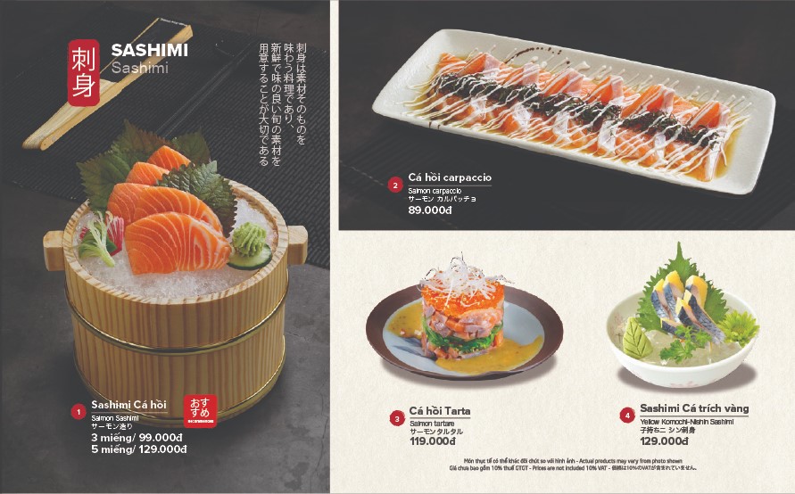 sashimi tươi ngon
