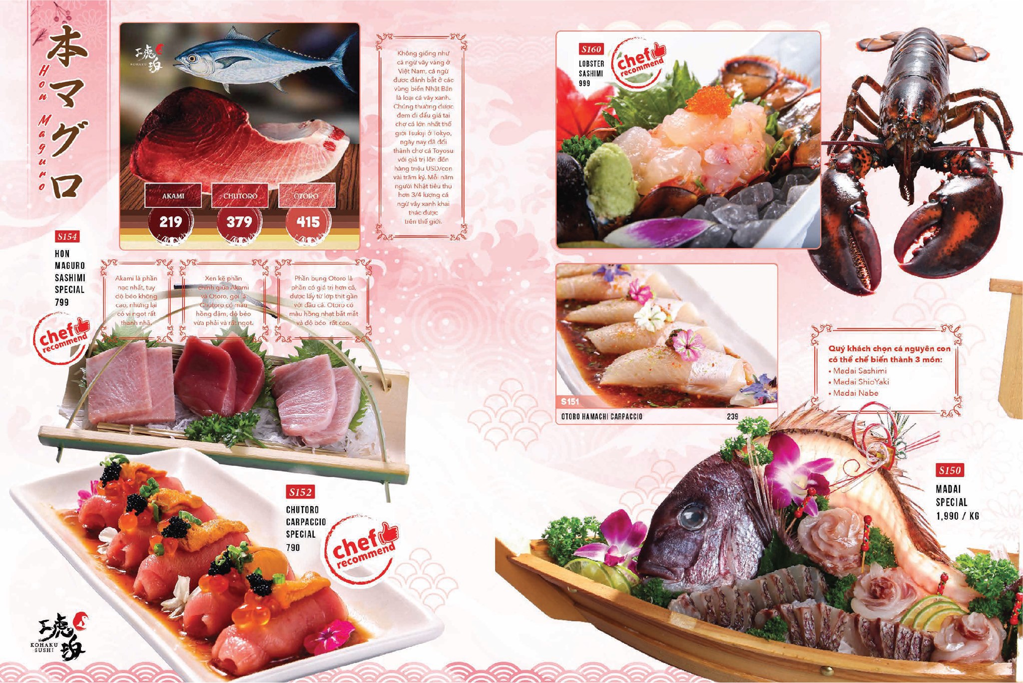 set menu sashimi