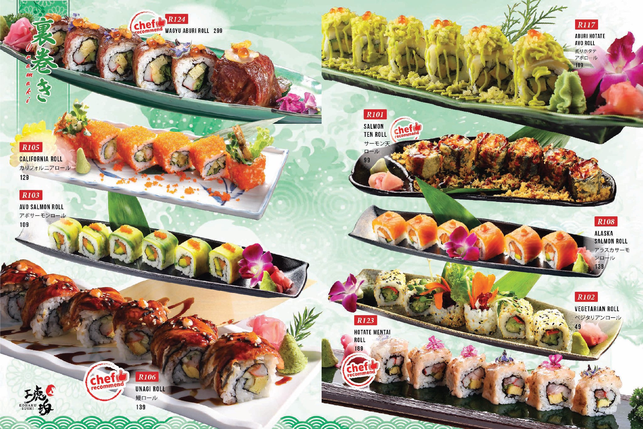 set menu sushi hấp dẫn