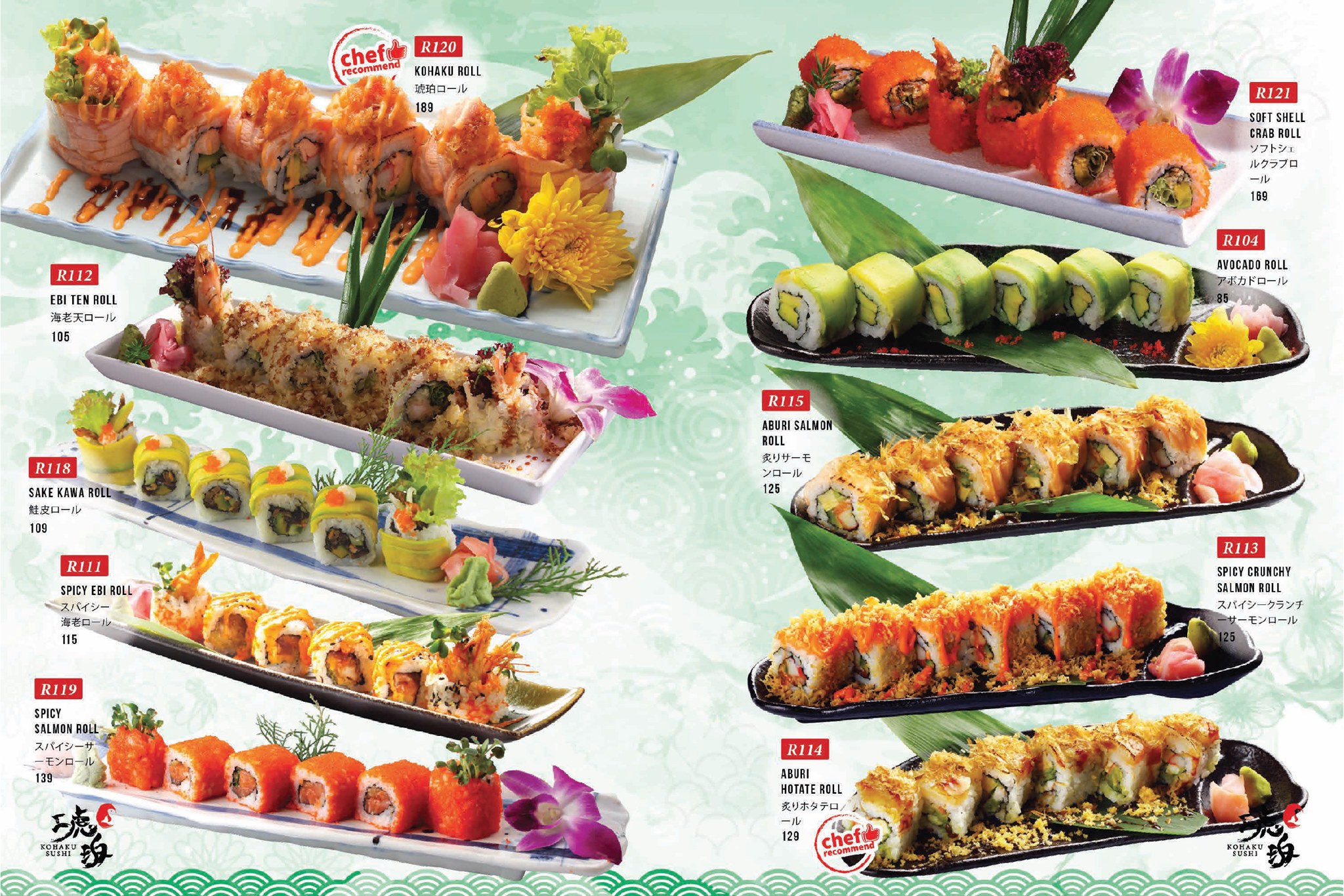 set menu sushi đa dạng