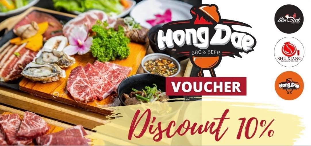 voucher khuyến mãi hấp dẫn tại Hongdae BBQ