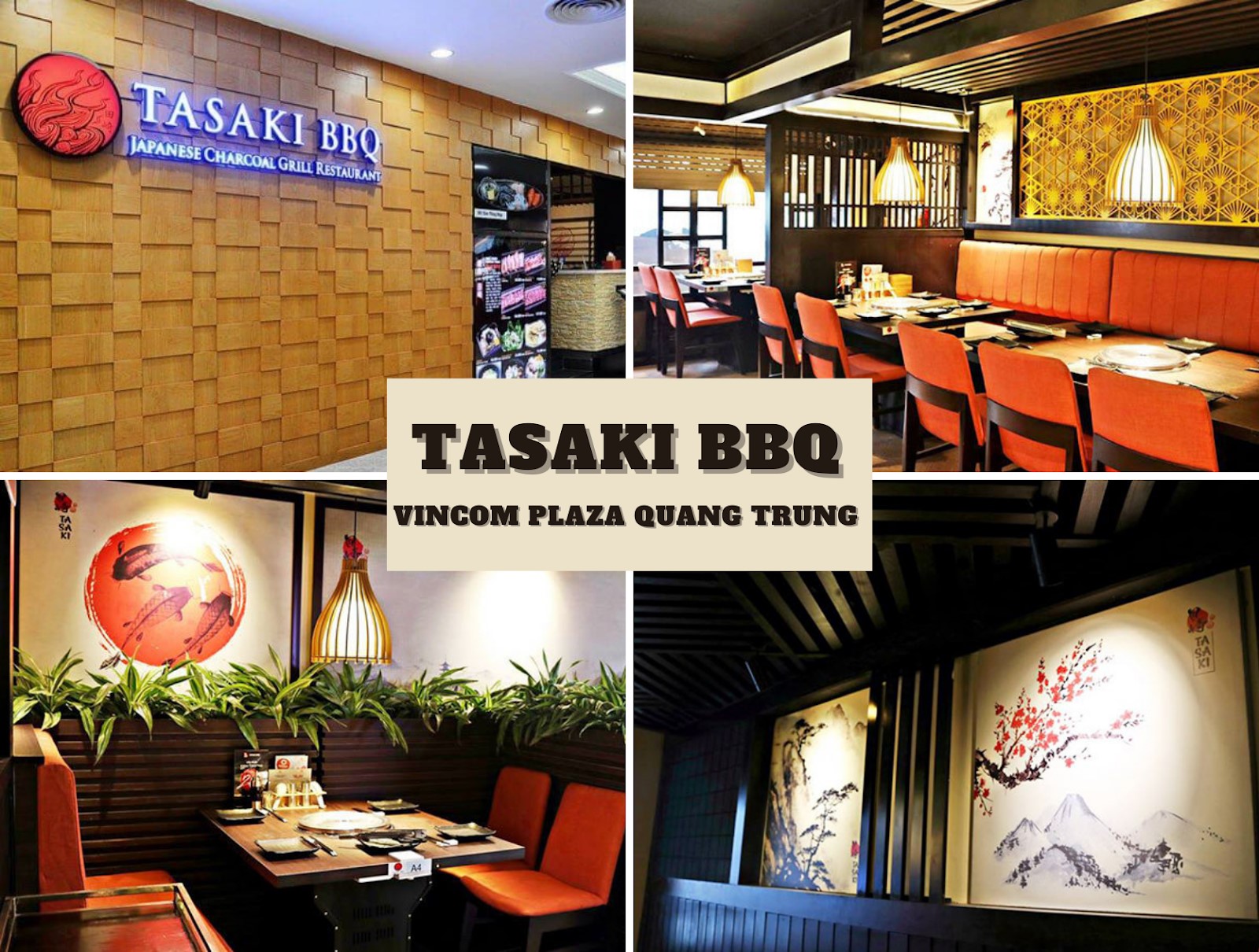 không gian nhà hàng Tasaki BBQ tại Vincom