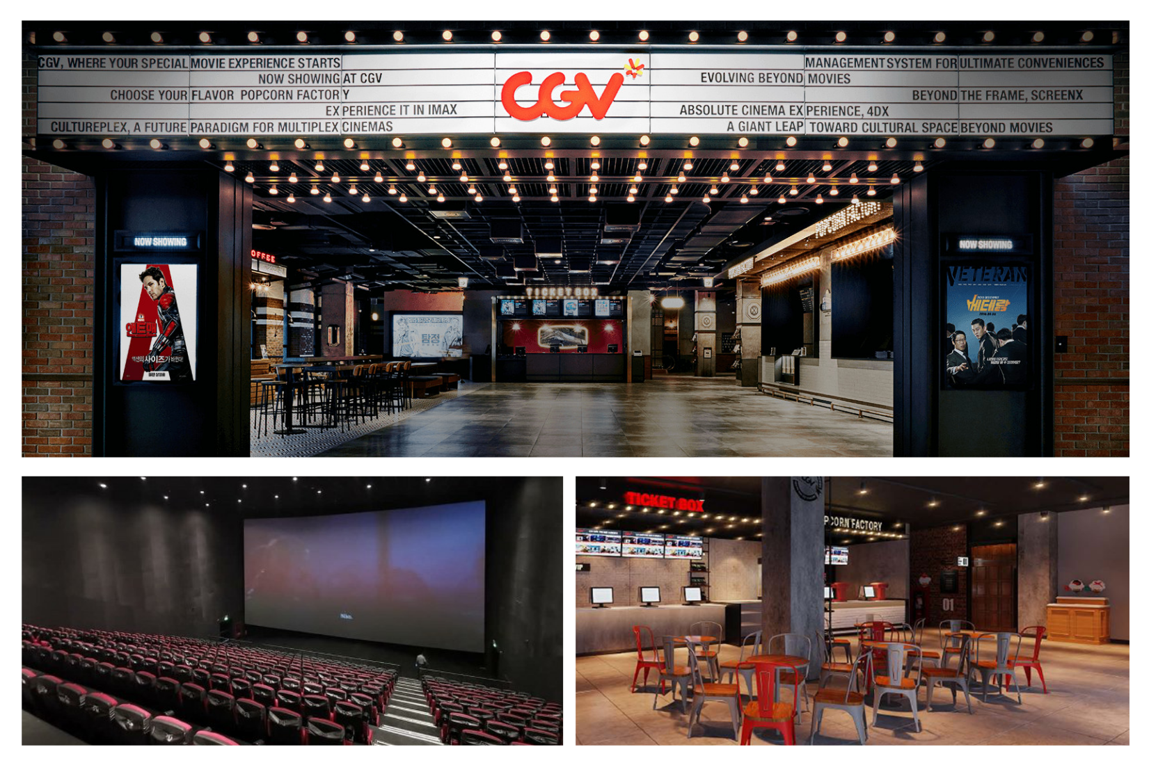Hệ thống rạp chiếu phim CGV tại TTTM của Vincom
