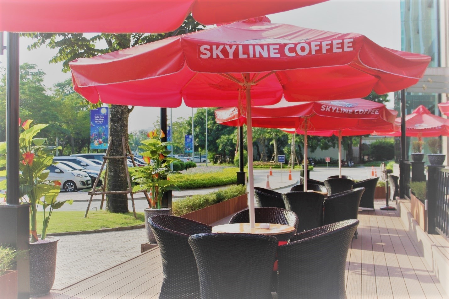 không gian cà phê Skyline Coffee