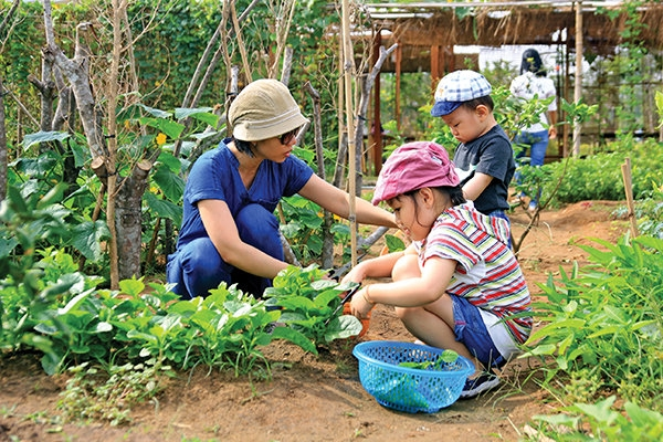 hoạt động nông trại tại family garden