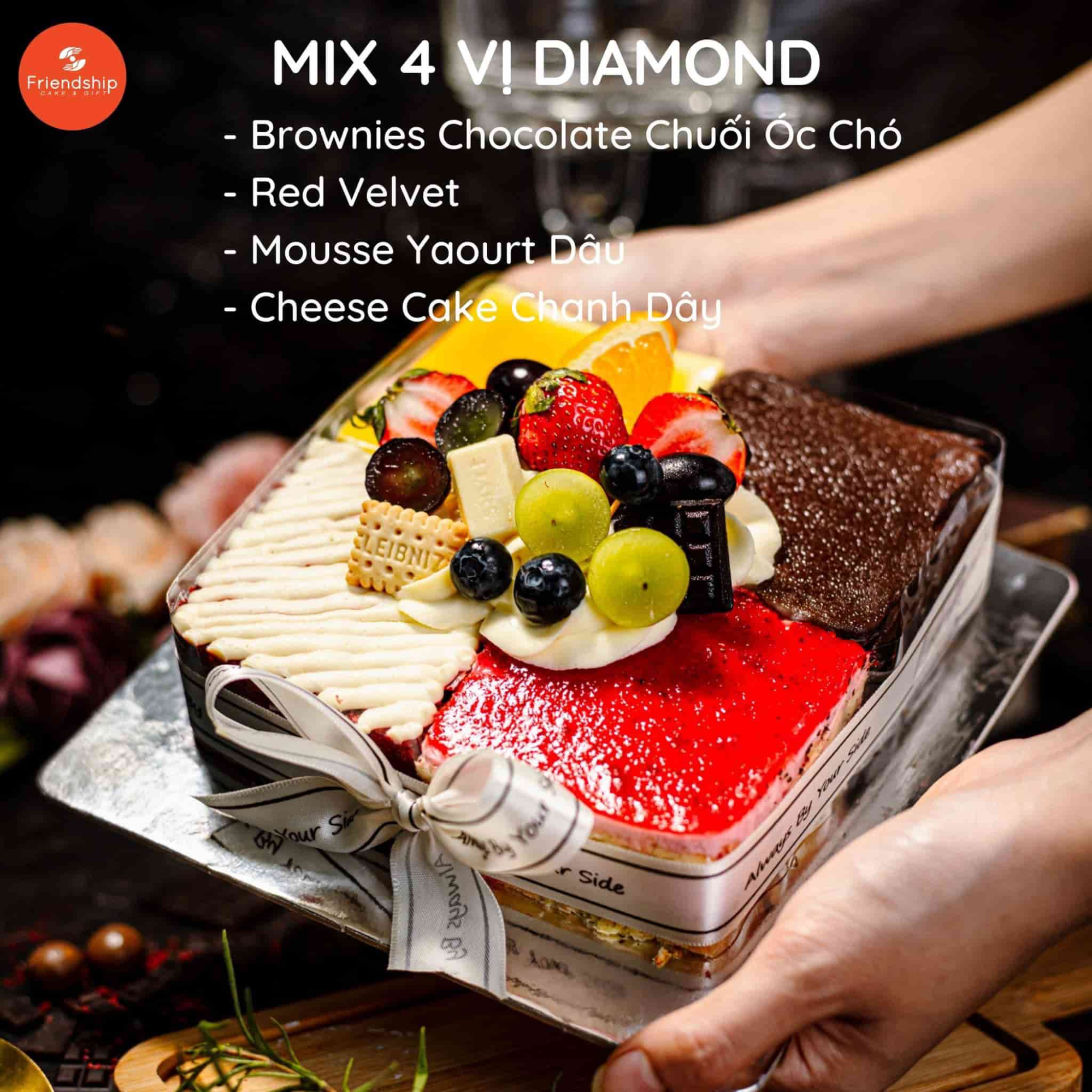 bánh kem mix 4 vik bên trên Friendship Cake & Gift