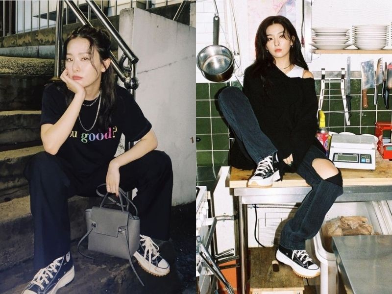 giày Converse cổ cao phối tone sur tone