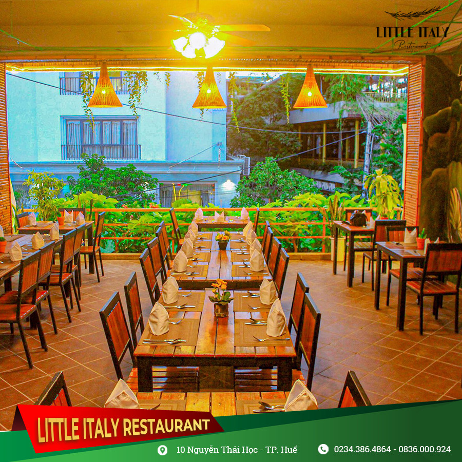 Nhà hàng Little Italy ở huế mang phong cách ẩm thực Ý - Âu