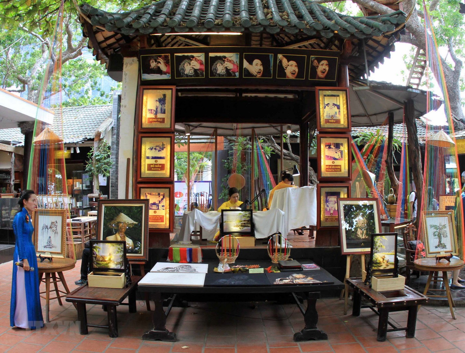 khu tranh thêu nổi tiếng XQ Nha Trang